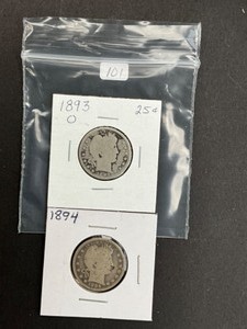 2 - BARBER QUARTER 1893O, 1894