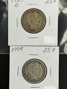 2 BARBER QUARTERS 1909, 1909D