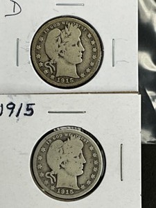 2 BARBER QUARTERS 1915, 1915D