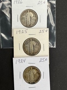 3 - STANDING LIBERTY QUARTERS