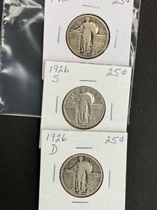 3 STANDING LIBERTY QUARTERS