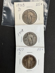 3 - STANDING LIVERTY QUARTERS