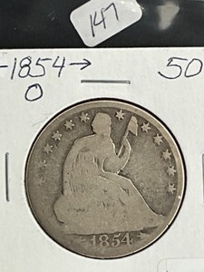 1854-O SEALED HALF DOLLAR ARROWSRAYS