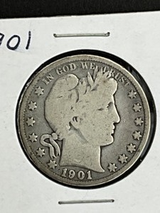 1901 BARBER HALF DOLLAR