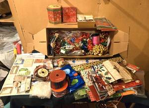 lot 102 image: Huge collection of Christmas Wrapping, Supplies