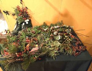 lot 105 image: Holiday Magic Greenery with Centerpieces