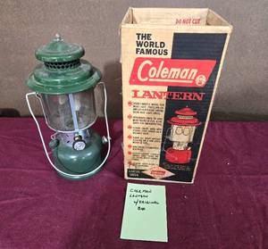 lot 22 image: Coleman Camping Lantern Model 220E in Orginal Box