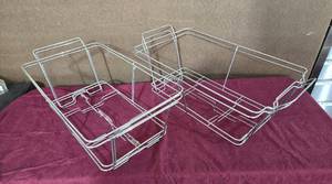 lot 217 image: Four Metal Chafing Racks that you use with Foil Pans