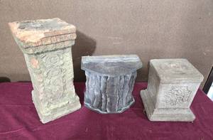 lot 189 image: Cement  & Poly Plant Stands