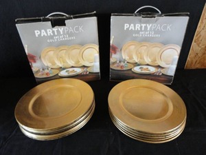 lot 44 image: Party Pack of Gold Chargers