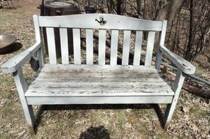 lot 53 image: Wooden Outdoor Bench