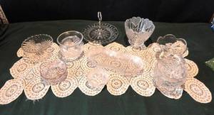 lot 78 image: Glassware with White Linen Cloth