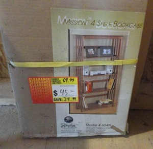 lot 86 image: New In Box Mission 4 Shelf Bookcase