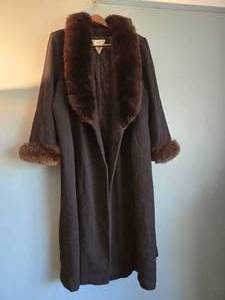 lot 167 image: Marvin C Richards Wool Coat with Mink Trim
