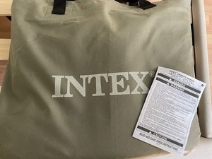 lot 252 image: Intex Inflatable Mattress with Built in Pump