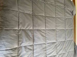 lot 255 image: Adult Gray Weighted Blanket