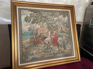 lot 286 image: Stunning Promenade Tapesty in Frame