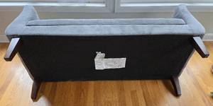 lot 170A image: Powel Velvet BenchLoveseat in Green Gray