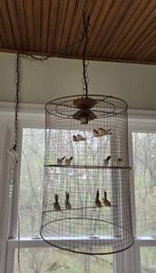 lot 45A image: Hanging Bird Lamp