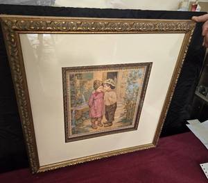 lot 288 image: Professionally framed Tapestry Picture 20x20