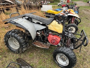 lot 5 image: old Polaris 4 Wheeler has had A honda engine put in it  as is no registration