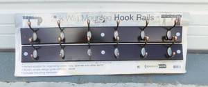 lot 98 image: 2 Pack Wall Mounted Hook Rails