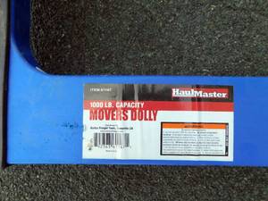 lot 12 image: Haul Master 1000 LB Capacity Movers Dolly