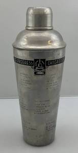 lot 32 image: Antique 1934 Century Of Progress Chicago Worlds Fair Aluminum Cocktail Shaker