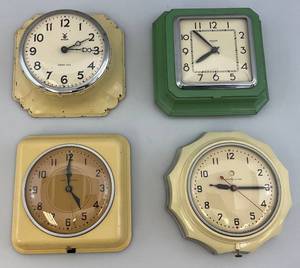 lot 36 image: Misc. Vintage Wall Clocks (NO CORDS)