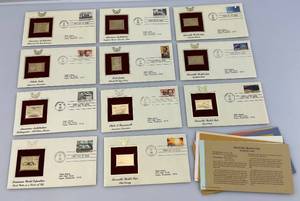 lot 55 image: Misc. First Issue Gold Foil Stamps