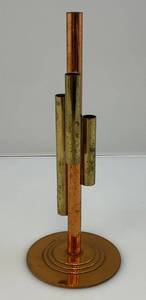 lot 77 image: Art Deco Era Chase CopperBrass Plated Bud Vase Designed By RUTH GERTH