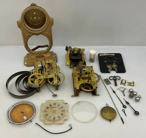 lot 90 image: Misc. Vintage Clock Pieces