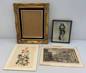 lot 97 image: Vintage Ornate Frame & More