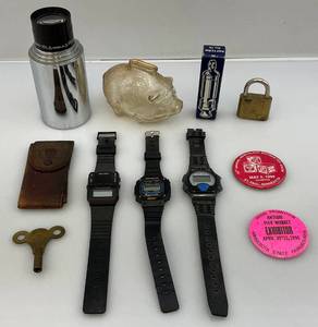lot 106 image: Vintage Items Including LCD Wrist Watches & More