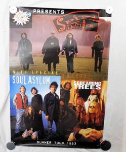 lot 23 image: MTV Alternative Nation Summer Tour 1993 Spin Doctors, Soul Asylum and Screaming Trees Promotional Poster