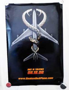 lot 32 image: 2024 Snakes On A Plane Double Sided Original Advance Movie Theater Poster