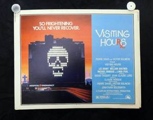 lot 13 image: 1982 Visiting Hours Single Sided Half Sheet Movie Theater Poster