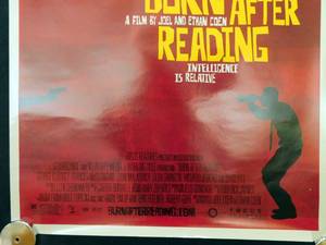 lot 60 image: 2008 Burn After Reading Double Sided Original Movie Theater Poster