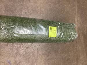 lot 39 image: Ottomanson Evergreen Collection Waterproof Solid IndoorOutdoor (27 x 11) 3 ft. x 11 ft. Green Artificial Grass Runner Rug   Customer Returns See Pictures
