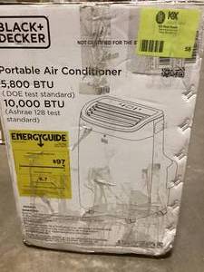 lot 58 image: Black and Decker Portable  Air Conditioner  Customer Returns See Pictures