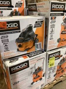 lot 72 image: Lot of Assorted WetDry Shop Vacs by Ridgid Various Models Sizes and Conditions  Customer Returns See Pictures