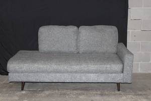 Grey Tweed Chaise