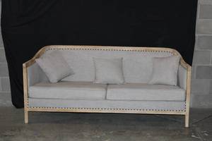 Fabric Sofa with Upholstery Studs