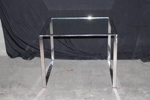 Modern Steel Glass-topped Table