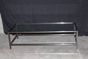 Rectangular Steel Glass-topped Coffee Table