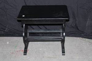 Wood End Table with Book Rack