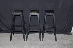 Set of 3 Wood Stools