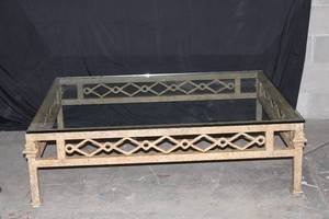 Metal and Glass Coffee Table