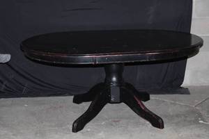 Oval Pedestal Painted Dining Room Table