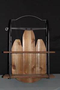 Faux fence Wood Shelf
